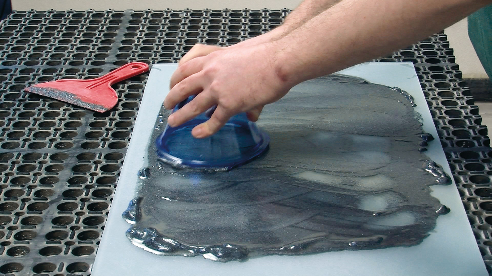 Coldworking with Loose Grit Bullseye Glass Videos